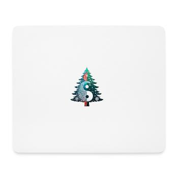 Weihnachtbaum im Yin und Yang - Harmonisch - Mousepad (Querformat) - Weiß - Vorne