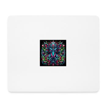 Buntes, detailliertes Cthulhu-Design in Graffiti - Mousepad (Querformat) - Weiß - Vorne