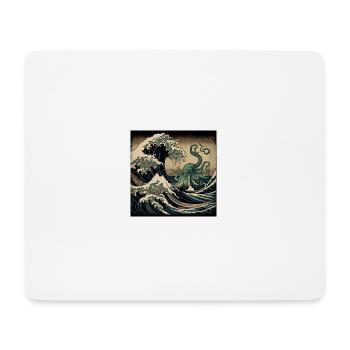 Große Welle - Mousepad (Querformat) - Weiß - Vorne