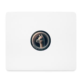 Alpaca looking through windows of ice - Mouse Pad (horizontal) - white - Front