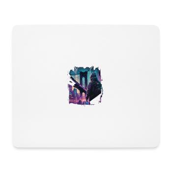 Brooklyn Bridge Cyberpunk - Mousepad (Querformat) - Weiß - Vorne