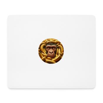 Singe aux bananes - Tapis de souris (format paysage) - blanc - Devant