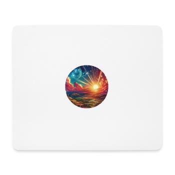 Landscape Colorful Epic Mountains Clouds Comic - Mouse Pad (horizontal) - white - Front