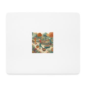 Herbstlicher Gartenzauber - Mousepad (Querformat) - Weiß - Vorne