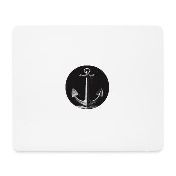 Gris ancre - Tapis de souris (format paysage) - blanc - Devant