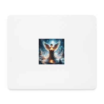 Weihnachtliches Engelsmotiven – Festliche Engel - Mousepad (Querformat) - Weiß - Vorne