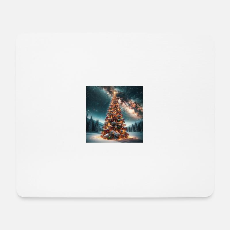 Weihnachtsbaum Druck - Weihnachtsgeschenke - Mousepad (Querformat) - Weiß