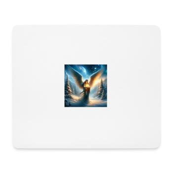 Weihnachtliches Engelsmotiven – Festliche Engel - Mousepad (Querformat) - Weiß - Vorne