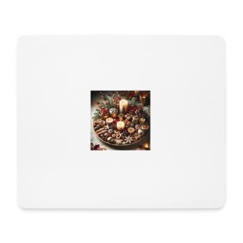 Weihnachtliche Leckereien - Weihnachtsgeschenkidee - Mousepad (Querformat) - Weiß - Vorne
