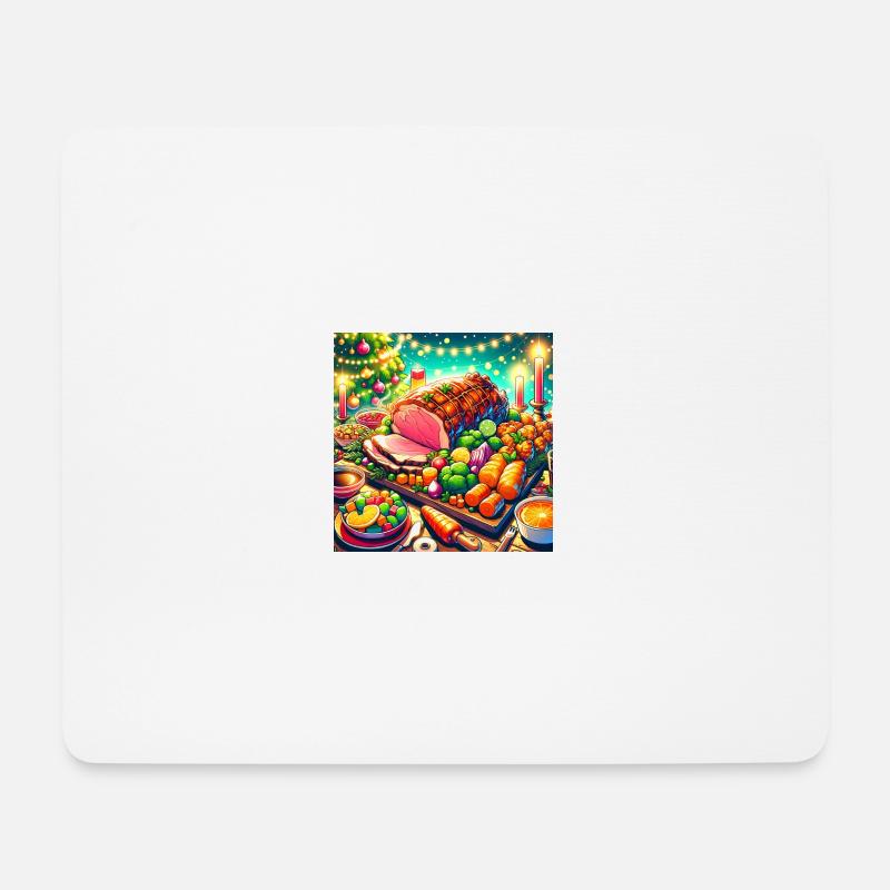 Weihnachtliche Leckereien - Weihnachtsgeschenkidee - Mousepad (Querformat) - Weiß