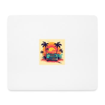 Vintage Radio - Mousepad (Querformat) - Weiß - Vorne
