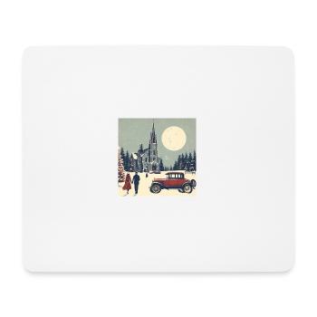 Church in the forest in winter - Mouse Pad (horizontal) - white - Front
