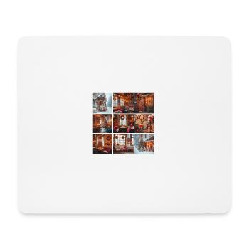 Winter Cafe - Mousepad (Querformat) - Weiß - Vorne