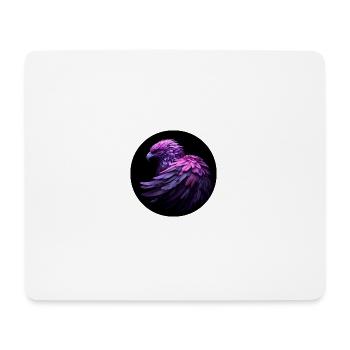 lilafarbener Adler vor schwarzem Hintergrund - Mousepad (Querformat) - Weiß - Vorne
