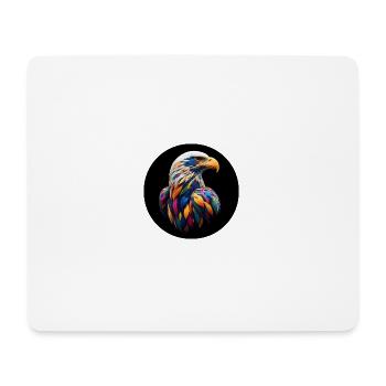 Eagle with colorful feathers - Mouse Pad (horizontal) - white - Front