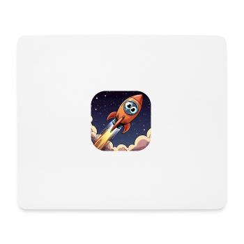Comic Rocket with Eyes - Mouse Pad (horizontal) - white - Front