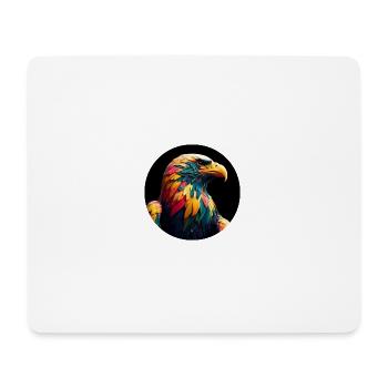Eagle with colorful feathers - Mouse Pad (horizontal) - white - Front