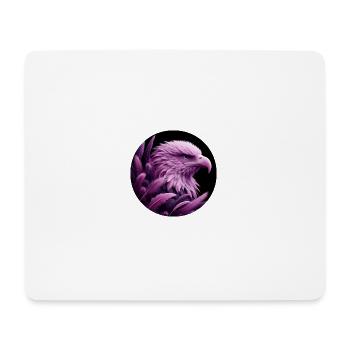 Purple Eagle Head with Feathers - Mouse Pad (horizontal) - white - Front