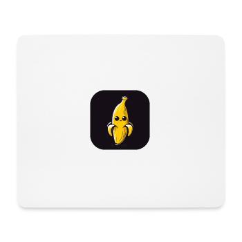 Banane au visage triste et aux grands yeux - Tapis de souris (format paysage) - blanc - Devant