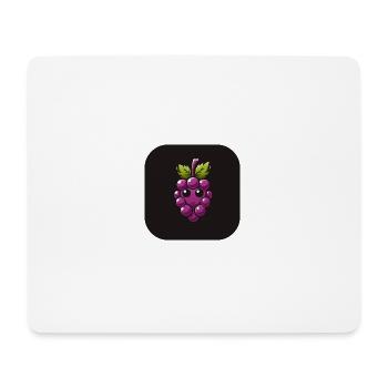Raisin violet avec visage - Tapis de souris (format paysage) - blanc - Devant