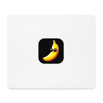 Banana with face and big eyes - Mouse Pad (horizontal) - white - Front