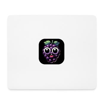 Violet raisin avec les yeux et la bouche dans un style comique - Tapis de souris (format paysage) - blanc - Devant