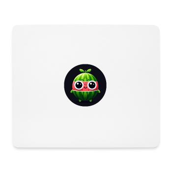 Watermelon with eyes in comic style - Mouse Pad (horizontal) - white - Front