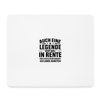 Auch Eine Legende Geht Mal In Rente Geschenk Rente - Mousepad (Querformat) - Weiß - Vorne