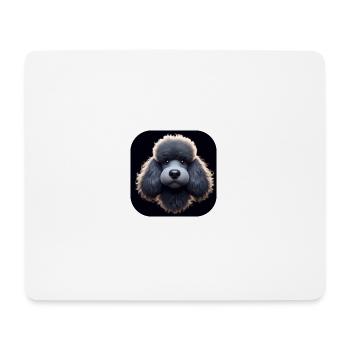 Pudel im Animationsstil - Mousepad (Querformat) - Weiß - Vorne
