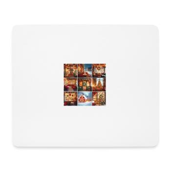 Café d’hiver - Tapis de souris (format paysage) - blanc - Devant