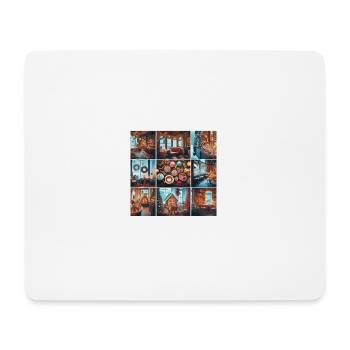 Café d’hiver - Tapis de souris (format paysage) - blanc - Devant
