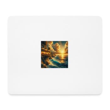 A café in the sunset at the edge of the world - Mouse Pad (horizontal) - white - Front