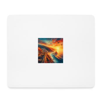 A café in the sunset at the edge of the world - Mouse Pad (horizontal) - white - Front