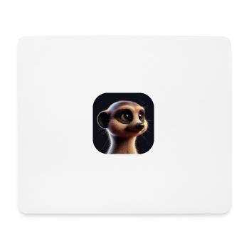 Meerkat in animation style - Mouse Pad (horizontal) - white - Front