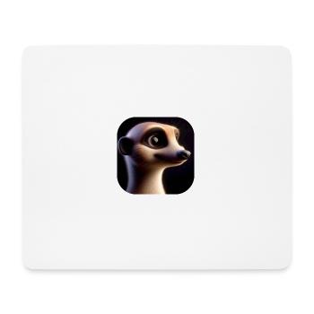 Cute meerkat in animation style - Mouse Pad (horizontal) - white - Front