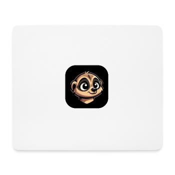 Meerkat head in comic book style - Mouse Pad (horizontal) - white - Front