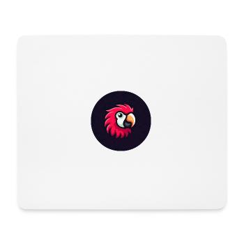 Cute parrot in comic style in red - Mouse Pad (horizontal) - white - Front