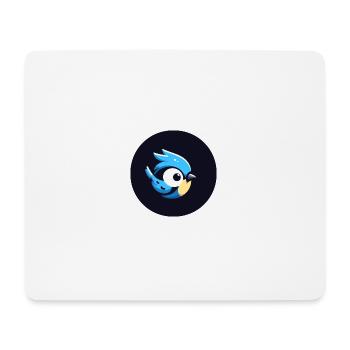 Süße Cartoon Blaumeise Meise - Mousepad (Querformat) - Weiß - Vorne