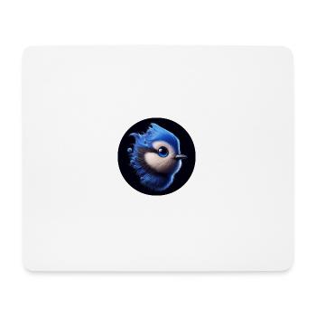 Blue bird in animation style - Mouse Pad (horizontal) - white - Front