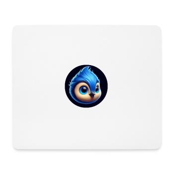 Comic Vogel blau Meise Blaumeise - Mousepad (Querformat) - Weiß - Vorne