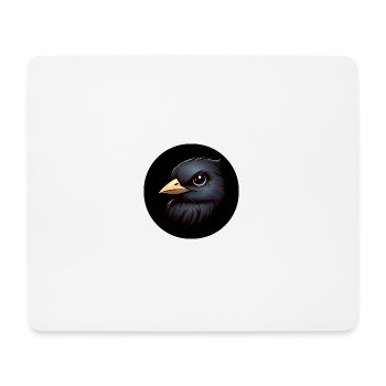 Raven in animation style - Mouse Pad (horizontal) - white - Front