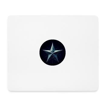Blue star in polygon style - Mouse Pad (horizontal) - white - Front