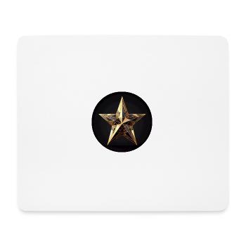 Goldener Stern in Polygon Design - Mousepad (Querformat) - Weiß - Vorne