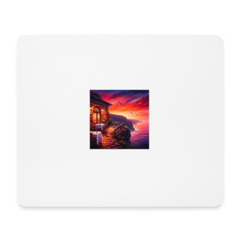 A café at the edge of the world - Mouse Pad (horizontal) - white - Front