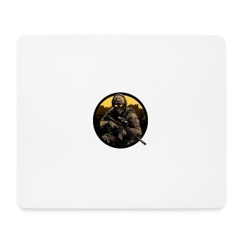 Soldat de l’armée Sniper Soldat Logo - Tapis de souris (format paysage) - blanc - Devant
