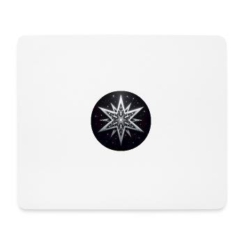 Star White Gray Folding Art - Mouse Pad (horizontal) - white - Front