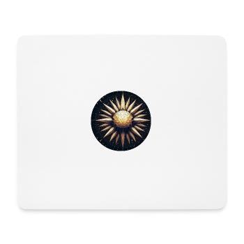 Goldene Sonne mit Strahlen Galaxie - Mousepad (Querformat) - Weiß - Vorne