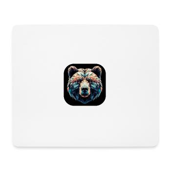Colorful Bear in Polygon Design - Mouse Pad (horizontal) - white - Front