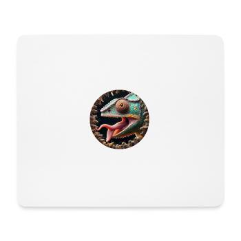 Das Chamäleon hat Hunger auf Insekten - Mousepad (Querformat) - Weiß - Vorne