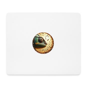 Chameleon with Bees Animation - Mouse Pad (horizontal) - white - Front